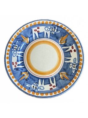 Pascal Ceramiche d'Arte Ravello Cow Salad Dessert Plate